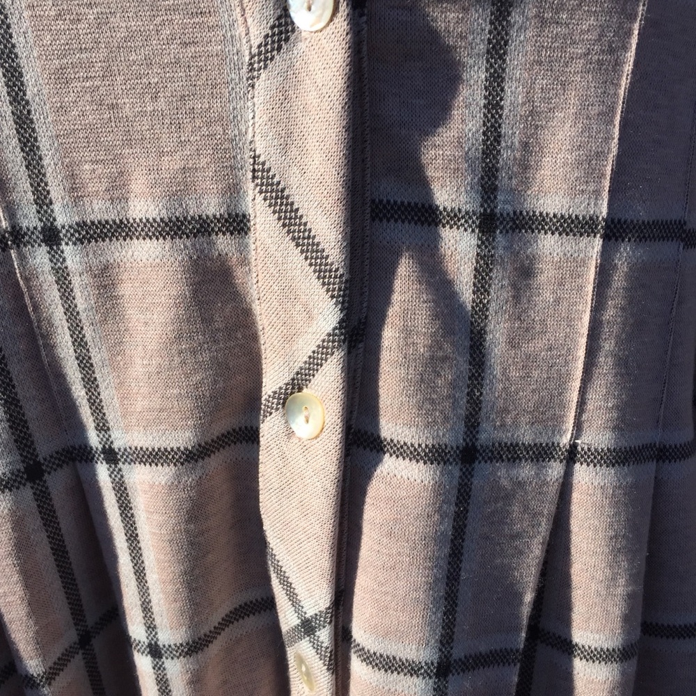 Soft Surroundings Soft Pink Calais Check Button Up Long Sleeve Top - Picture 5 of 9